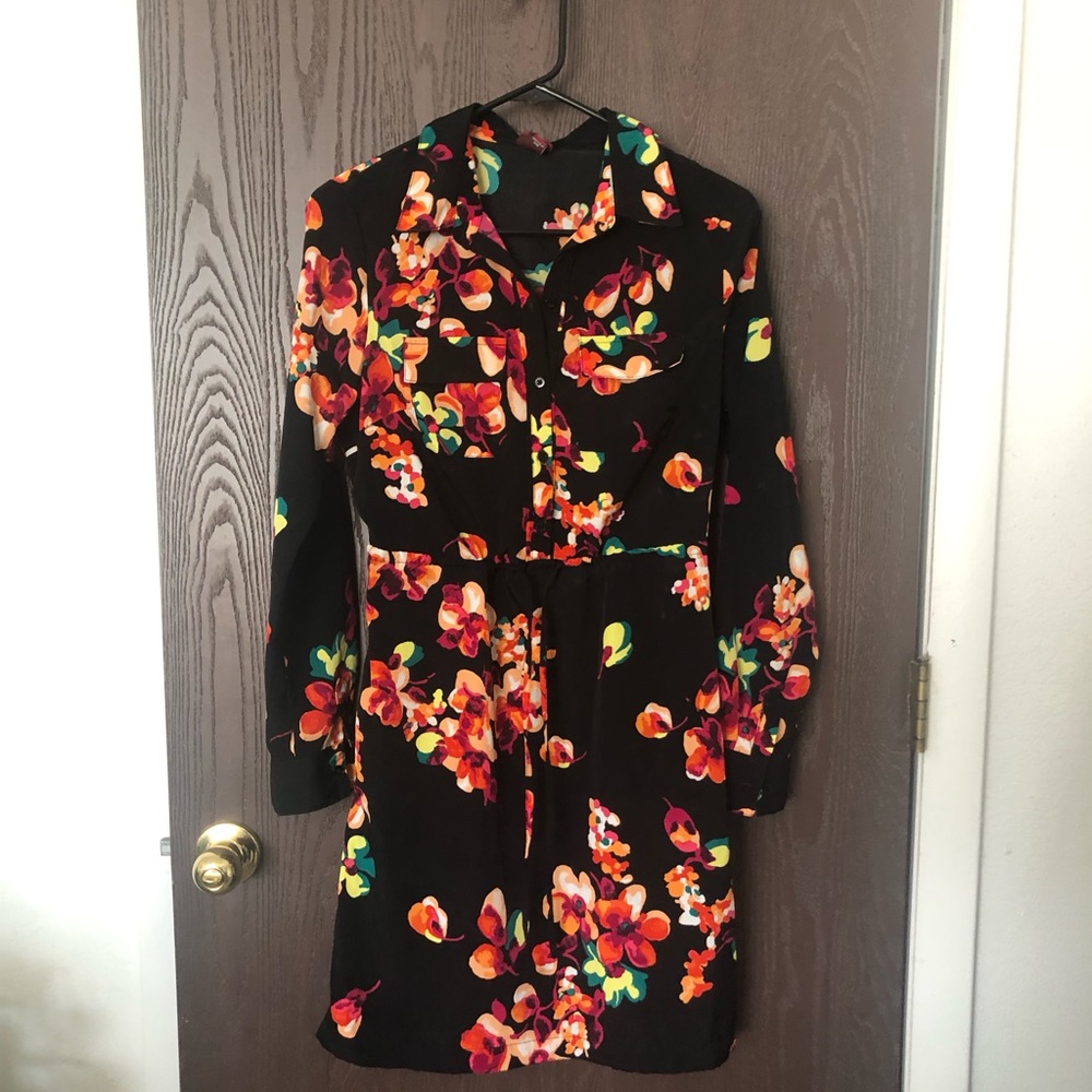 Merona small black and floral dress